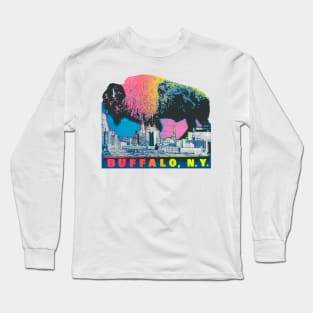 Buffalo, NY Skyline Buffalo Long Sleeve T-Shirt